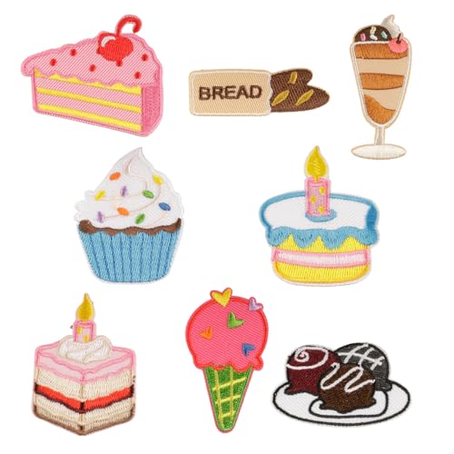 8 PCs Brot Nähen Auf/bügeln Auf Flecken Kuchen Bestickte Flecken Eisnähen Anwendung Für Rucksäcke Dekorationen 8 PCs Brot Nähen Auf/bügeln Auf Flecken Kuchen Bestickte Flecken Eisnähen Anwendung Für Rucksäcke Dekorationen von Yooghuge