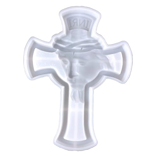 Menschen Gesicht Kreuz Dekoration Silikonform DIY Desktop Wandbehang Ornament Kristall Epoxidharz Formen für Handwerk Kreuz Desktop Dekoration von Yooghuge