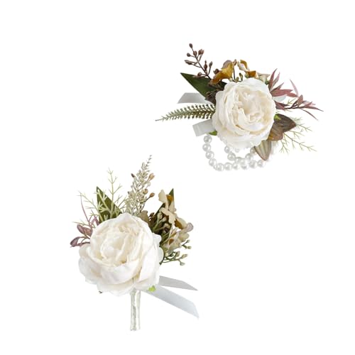 Yooghuge Bankett Corsage Boutonniere Für Hochzeitsfeiern Und Feiern Exquisite Hochzeits Boutonnieres Künstliche von Yooghuge