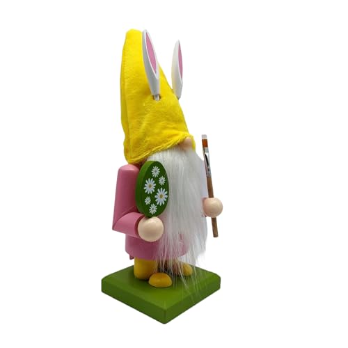 Yooghuge Dekoration Kaninchen Gnomes Holz Figur Mit Basis Bunnies Ohrzwerk Skulptur Für Home Tisch Dekore Ornament von Yooghuge