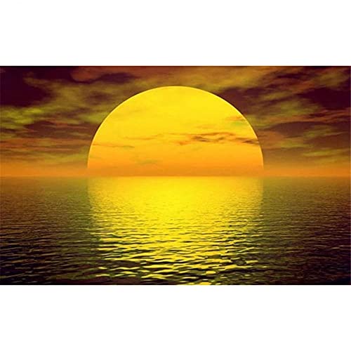 5D DIY Diamond Painting Kits,Sonnenaufgang Strand Diamant Painting Bilder Kits Diamant Malerei Vollbohrer Kristall Strass Stickerei Kreuzstich Leinwand Kunst Wanddekorationen (40x50cm/16x20in) von Yoonqun