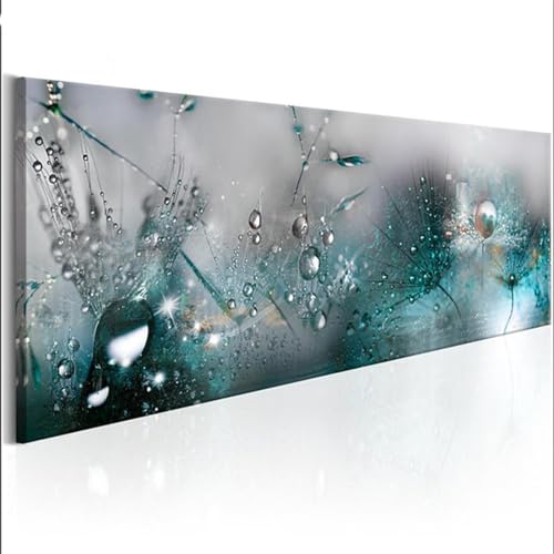 Diamond Painting,Wassertropfen Löwenzahn 5D Diamond Painting Kits,DIY Erwachsene Strass Stickerei Diamant Painting Bilder,Full Drill Stickerei Kreuzstich für Home Wall Decor Round drill，40x120cm von Yoonqun