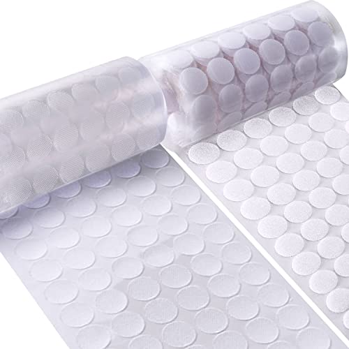 1008 Stück Klettpunkte Selbstklebend, 15mm Rund Klebepunkte Doppelseitig Self Adhesive Klett Klebepunkte Stark Klebend Klettband für DIY Papier Kunststoff Glas Metall(504 Paar) von Yoosso