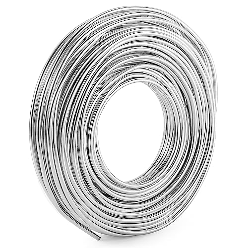 10mx3mm Basteldraht, Aluminiumdraht Draht zum Basteln Schmuckdraht Modellierdraht Weich für DIY Schmuck Floristik Heimdeko (Silber) von Yoosso