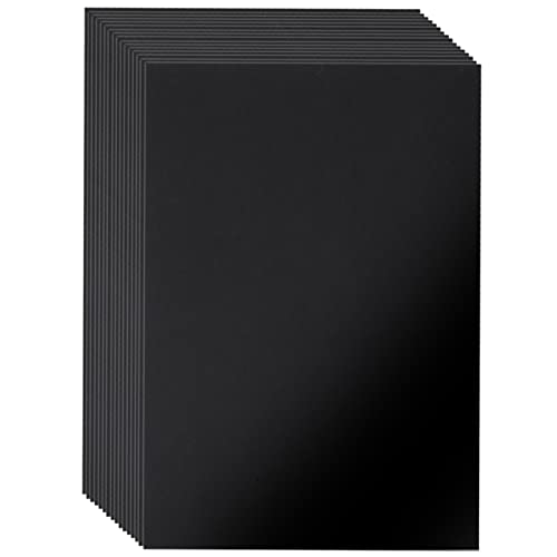 15 Blatt Tonpapier Schwarz, 250g/m² Schwarzes Papier A4 Bastelkarton Fotokarton Scherenschnittpapier für Malen Kartenherstellung Einladungen Scrapbook Basteln von Yoosso