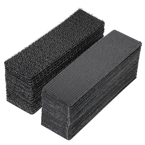 30 Paar Klettband Selbstklebend, 3 x 10cm Klettverschluss Selbstklebend Extra Stark Klettstreifen Schwarz für Textilien Teppiche Automatten Fotorahmen von Yoosso