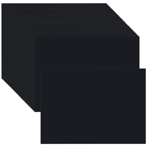 Schwarzes Tonpapier 300 g/m², 100 Stück Karteikarten A6 Blanko Bastelkarton Fotokarton Karten zum Selbstgestalten für Postkarten Grußkarten Einladungen DIY Kreative Bastelprojekte (10,5 x 14,8 cm) von Yoosso
