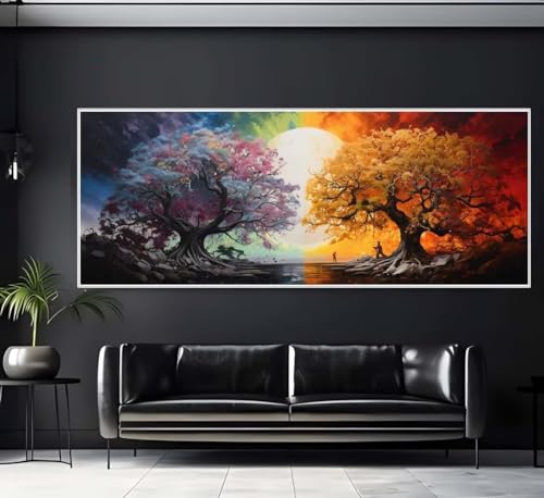 Diamond Painting Baum des Lebens Diamond Painting Erwachsene Groß xxl 100 X 50cm, DIY Malen Nach Zahlen Erwachsene 5D Diamant Painting Bilder Kinder Crystal Arts für Wand Deko Aesthetic Geschenke-f102 von Yooyixi