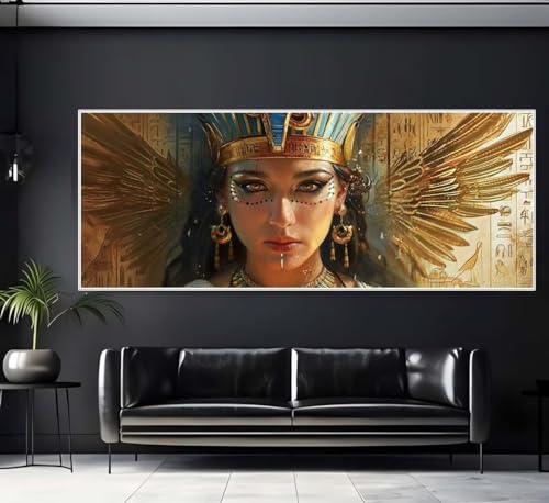 Diamond Painting Malen Nach Zahlen Erwachsene, Ägypten Königin Diamond Painting Erwachsene, DIY Diamant Painting Bilder Kinder, 5D Daiming Panting Crystal Craft, Home Wanddekoration 30x60 cm-e280 von Yooyixi