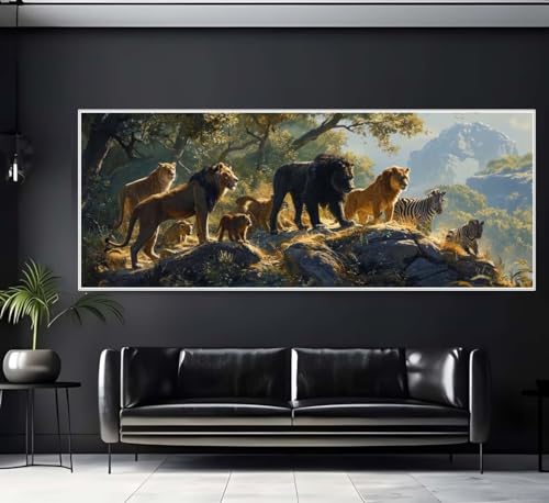 Diamond Painting Tier Wald Diamond Painting Erwachsene Groß xxl 140 X 70 cm, DIY Malen Nach Zahlen Erwachsene 5D Diamant Painting Bilder Kinder Crystal Arts für Wand Deko Aesthetic Geschenke-f136 von Yooyixi