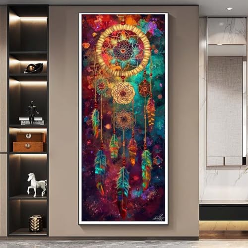 Diamond Painting Traumfänger Diamond Painting Erwachsene Groß xxl 140 X 70 cm, DIY Malen Nach Zahlen Erwachsene 5D Diamant Painting Bilder Kinder Crystal Arts für Wand Deko Aesthetic Geschenke-f407 von Yooyixi