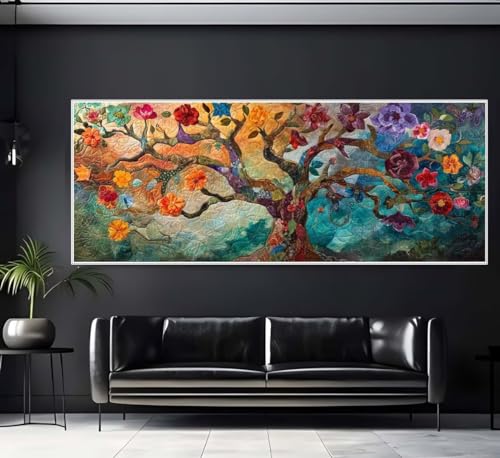 Diamond Painting Wunschbaum Diamond Painting Erwachsene Groß xxl 120 X 40 cm, DIY Malen Nach Zahlen Erwachsene 5D Diamant Painting Bilder Kinder Crystal Arts für Wand Deko Aesthetic Geschenke-f42 von Yooyixi