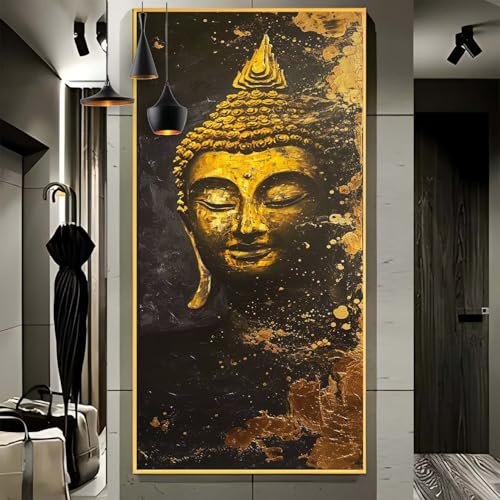 Malen Nach Zahlen Erwachsene Groß 70x180cm， Malen Nach Zahlen Retro Buddha Paint by Numbers Adult， Acrylfarben Leinwand Malen-Nach-Zahlen Anfänger， für Home Wand Dekor Geschenk， [Ohne Rahmen] G29 von Yooyixi