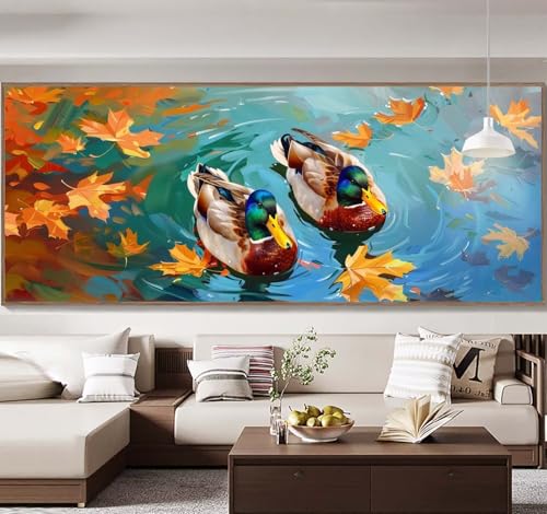 Malen Nach Zahlen Erwachsene Groß 90x240cm， Malen Nach Zahlen Mandarin Herbst Paint by Numbers Adult， Acrylfarben Leinwand Malen-Nach-Zahlen Anfänger， für Home Wand Dekor Geschenk， [Ohne Rahmen] E78 von Yooyixi