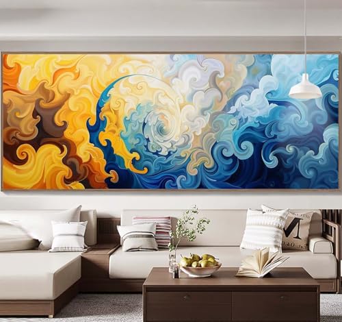 Malen Nach Zahlen Erwachsene Groß 90x240cm， Malen Nach Zahlen Wolke Kunst Paint by Numbers Adult， Acrylfarben Leinwand Malen-Nach-Zahlen Anfänger， für Home Wand Dekor Geschenk， [Ohne Rahmen] E97 von Yooyixi