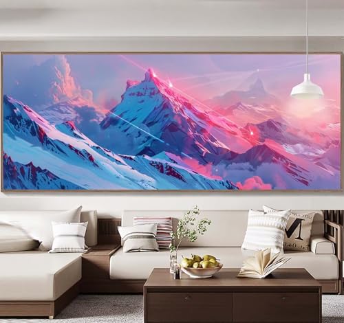 Malen Nach Zahlen Erwachsene Groß 90x240cm，Malen Nach Zahlen Schneemann Sonnenuntergang Paint by Numbers Adult，Acrylfarben Leinwand Malen-Nach-Zahlen Anfänger，Home Wand Dekor Gifts[Ohne Rahmen] E49 von Yooyixi