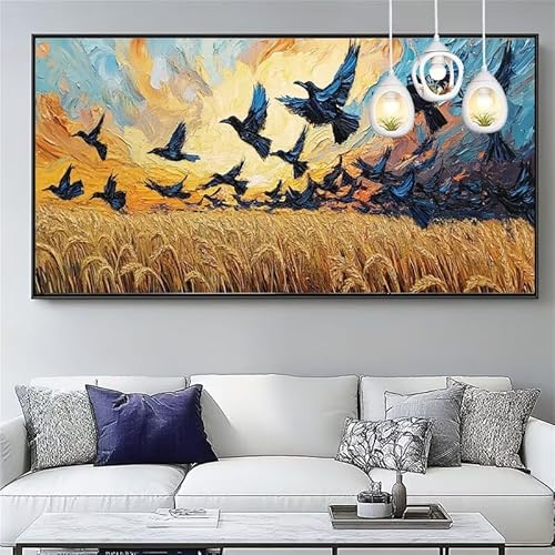 Malen Nach Zahlen Krähe Malen Nach Zahlen Erwachsene Groß 20x60cm Paint by Numbers Bauernhof,DIY Handgemalt Farbe Leinwand Ölgemälde Kit für Anfänger Mit Pinseln/Acrylfarbe,Dekor Geschenk,XYY-1282 Malen Nach Zahlen Krähe Malen Nach Zahlen Erwachsene Groß 20x60cm Paint by Numbers Bauernhof,DIY Handgemalt Farbe Leinwand Ölgemälde Kit für Anfänger Mit Pinseln/Acrylfarbe,Dekor Geschenk,XYY-1282 von Yooyixi
