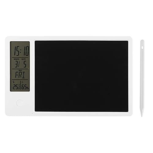 Yopeissn 10 LCD Zeichen Brett Elektronisches Graffiti Brett mit Uhren Kalender Temperatur Zeichen Brett Kinder Geschenk, Weiß von Yopeissn