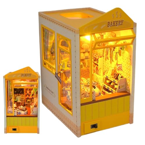 Yorajuy Handgefertigtes Buchecken-Set, dekoratives Miniatur-Bücherregal, Puzzle-Buchecken, vielseitiges Bücherregal, Ecke, 3D-Buchecke für Wohnzimmer, Schlafzimmer von Yorajuy