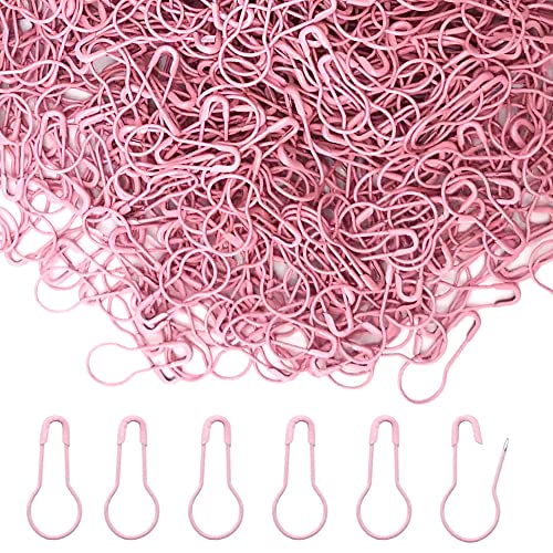 Yosawo 500Stück Sicherheitsnadeln Calabash Pin Kürbis Pins für Stricken Maschenmarkierer DIY Fertigkeit-Herstellung (Rosa) von Yosawo