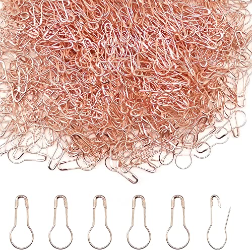 Yosawo 500Stück Sicherheitsnadeln Calabash Pin Kürbis Pins für Stricken Maschenmarkierer DIY Fertigkeit-Herstellung (Roségold) von Yosawo