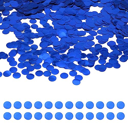 Yosawo 50g/1.76oz Konfetti Metallic 15mm Runde Pailletten Konfetti Punkte Dot Streudeko Tisch Deko Foil Konfetti für Tischdekoration Geburtstag HochzeitDekoration(D/ZXY/Dark Blue) von Yosawo