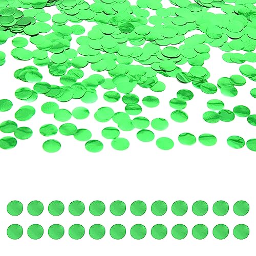 Yosawo 50g/1.76oz Konfetti Metallic 15mm Runde Pailletten Konfetti Punkte Dot Streudeko Tisch Deko Foil Konfetti für Tischdekoration Geburtstag HochzeitDekoration(D/ZXY/Green) von Yosawo