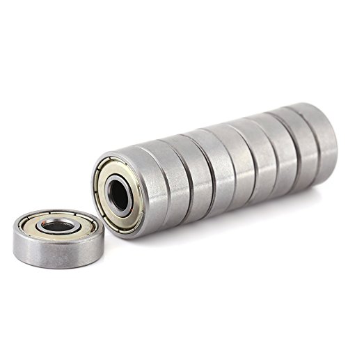 626ZZ Kugellager, 10 Stück doppelt geschirmte Tiefe Rillenlager aus Kohlenstoffstahl 6x19x6mm von Yosoo Health Gear