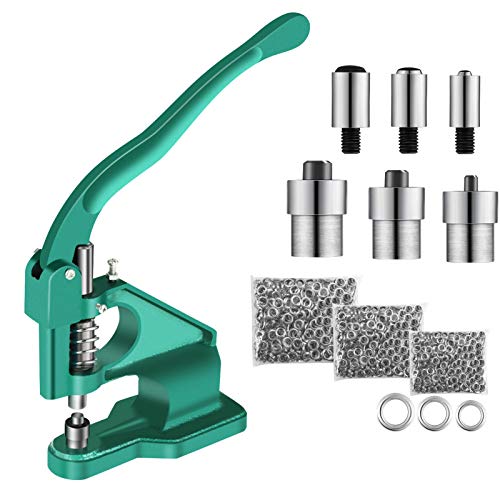 Druckknopfzange, Ösenzange Maschine Set, Tüllen Ösen Handpressmaschine, Hochleistungs Tüllen Maschinenstanz Werkzeugsatz mit 3 Matrizen und 1500 Stück Tüllen, Ösenpresse 6mm 10mm 12mm Druckknopfzange, Ösenzange Maschine Set, Tüllen Ösen Handpressmaschine, Hochleistungs Tüllen Maschinenstanz Werkzeugsatz mit 3 Matrizen und 1500 Stück Tüllen, Ösenpresse 6mm 10mm 12mm von Yosoo Health Gear