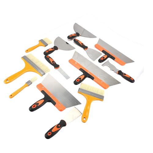 Trockenbau-Messer-Set, 14-teiliges Trockenbau-Handwerkzeug-Set, Trockenbau-Werkzeuge aus Edelstahl, Inklusive Spachtel, Klebebandmesser, Farbschaber, Pinsel und 35,6 Cm Großer von Yosoo Health Gear