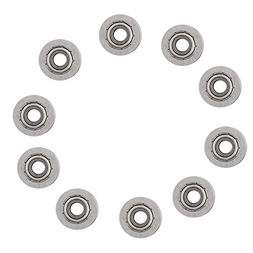 10 Stück U624ZZ Ersatz Präzisionskugellager Riemenscheibe aus Kohlenstoffstahl Rille Rollen Rollenführungsrad Nylon Führungs für Schienen Linearbewegungssystem 4x13x7mm von Yosoo Health Gear