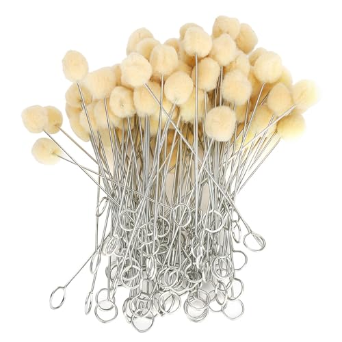 Wool Daubers Ball Lederfärbewerkzeug, 100 Stück Wool Daubers Oily Dye Wool Ball Brush Wool Dauber Applikator Zum Färben, Kleben, DIY-Bastelprojekte von Yosoo Health Gear