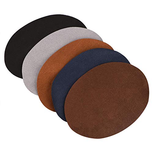 Ellbogen Patches, Ellenbogen Aufnäher, Lederflicken Ellenbogen Aufbügeln, 1Pack Ovale Form PU Leder Patch Reparatur Nähen Ellenbogen Knie Patches Bekleidungszubehör von Yosoo Health Gear