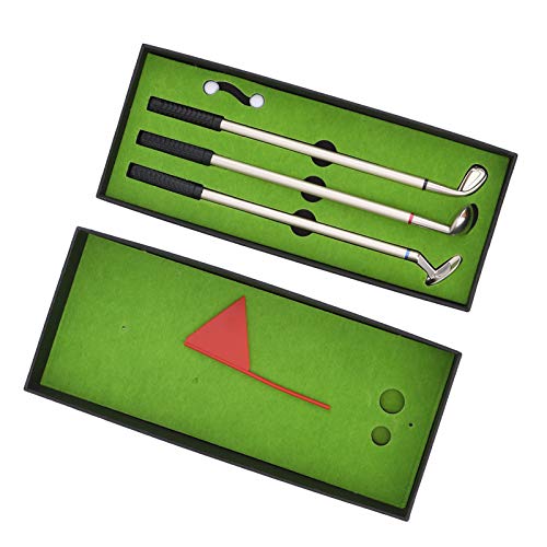 Yosoo Health Gear Mini-Desktop-Golfstift-Set mit Putting Green, Golfschlägerstiften, Bällen und Flagge, Lustige Büro-Schreibtisch-Deko-Dekoration, Geschenk für Vater, Mutter, Männer, Frauen, von Yosoo Health Gear