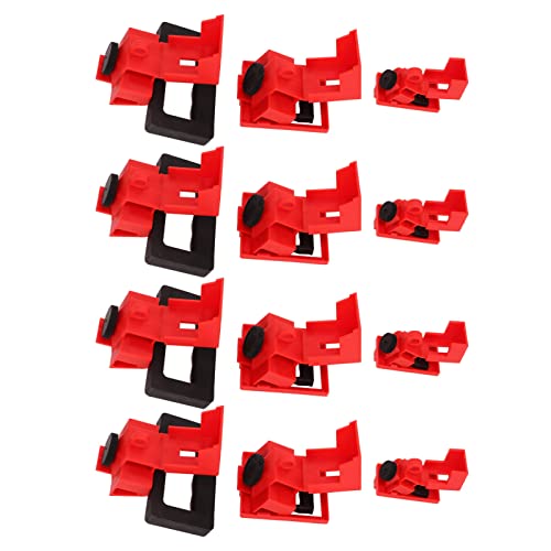 12 PCs Circuit Breaker Klemme auf das Werkzeugsperrgerät groß, Mittel, Kleines Nylonmaterial für Loto Station Lock -Out -Set mit Schraubenverdrehung von Yosoo