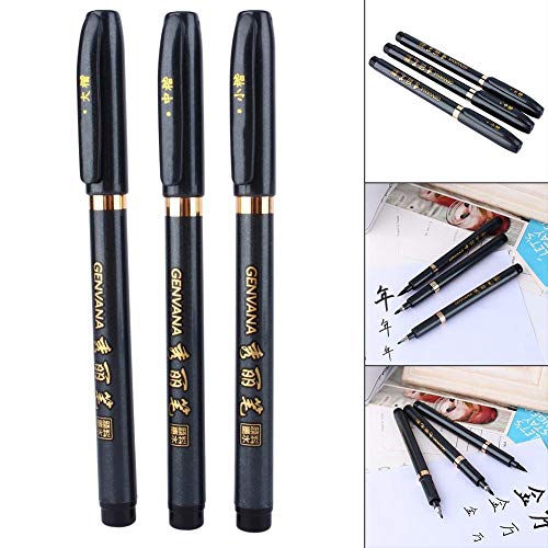 Yosoo 1 Set Tinte Stift Chinesisch Japanisch Kalligraphie Pinsel Schreiben Zeichnen Werkzeug Handwerk Kunst Marker für Schule Leinwand Schreibwaren (Typ 1) von Yosoo