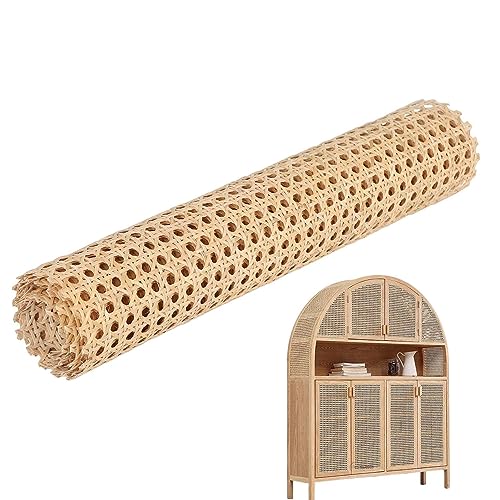 Youany Rattan-Gurtband, Cane Webbing Rattan Roll, Natürliches Rattan-Gurtband Rolle, Breite Rattan Gurtband, Caning-Rolle Für Decke, Schrank, Stuhl, Andere Caning-Projekte, Rattan-Cane-Gurtband von Youany