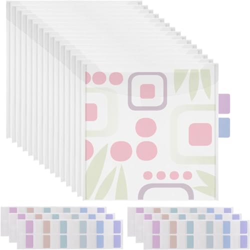 Youdefa 50-Teiliger Scrapbook-Papier-Organizer, Wiederverwendbares Aufbewahrungsregal mit 120 Selbstklebenden Index-Tags für Scrapbook-Papier von Youdefa