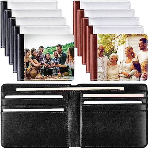 Youdefa Sublimations-Brieftasche, blanko, Thermotransfer-Brieftasche, blanko, Sublimationshülle mit Ausweisfenstern, für Reisen, Arbeit, Abschlussfeier, 24 Stück von Youdefa