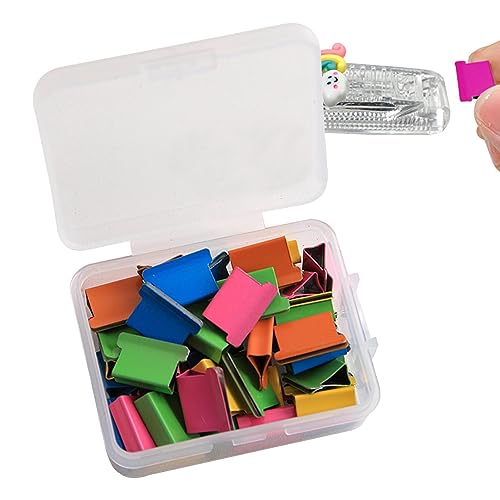 Youding Heftgerät, Schreibtisch-Büroklammern, Hefter – Nachfüllklammer-Spender, wiederverwendbare Binder-Clips, Papierklemmen für Schule, Büro, Schreibtisch, Zuhause von Youding