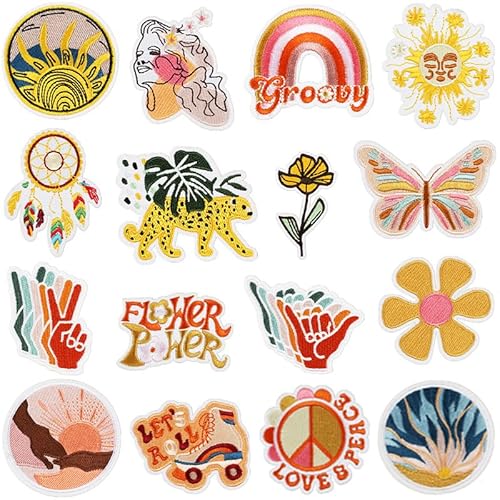 Youery Patches zum AufbüGeln,BüGelflicken Kinder,Knie AufbüGler Kinder Patches,Patch Sticker,Aufnäher Kinder,Applikationen,Patches zum AufbüGeln,Aufnäher zum Aufbügeln (16 pcs) von Youery