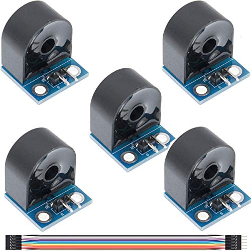 Youmile 5 Stk 5A ZMCT103C-Bereich Einphasen-Mikrostromtransformatormodul Stromsensor AC Aktive Präzisionsausgangskarte mit Dupont-Leitung für Arduino 5A Max 3000V Epoxidharz messen von Youmile