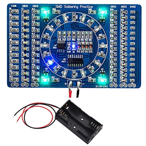 Youmile SMD-Lötübungskit DIY SMD SMT-Komponenten CD4017 Rotierender NE555-Schweißübungs-Lötfähigkeits-Übungsbrett DIY-Übungsfähigkeitsanzug von Youmile