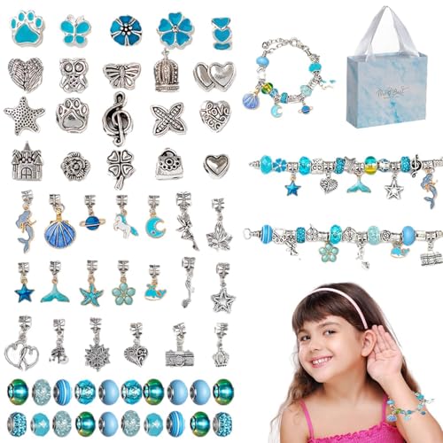 Youngwier Perlen-Armband-Herstellungsset, Armband-Herstellungsset | Handgefertigtes Perlenherstellungsset, Perlenarmband-Set | Modisches Perlen-Bastelset für Kinder, Schmuck-Perlenset für Mädchen und von Youngwier