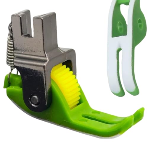 Youngwier Roller -Pressefuß, Nähmaschinenfuß,Leichte Single Nadel Walking Foot Pressers Foot | Multifunktional für Seide, Baumwolle, Leder auf Lockstitch -Maschinen von Youngwier