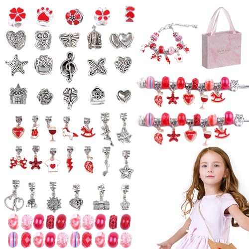 Youngwier Schmuckherstellungsset für Mädchen, Perlenarmbandherstellungsset - Kinderschmuck-Herstellungsset, handgefertigtes Perlenarmband-Set,Perlen-Bastelset für Kinder, von Youngwier