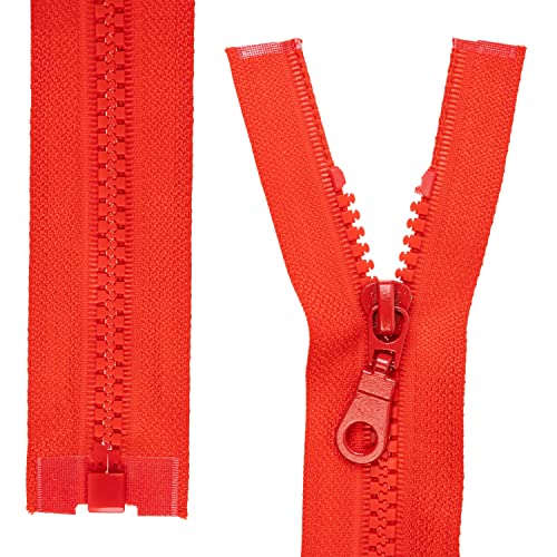 Teilbarer Reißverschluss, 2 Stück, 60 cm Schienenlänge, Dunkel-Rot, 1-Weg offenes Ende #5, 5,75 mm Schienenbreite, 34 mm Bandbreite, Ersatz Reissverschluss Kunststoff, Kunststoffreissverschluss # 5 Teilbarer Reißverschluss, 2 Stück, 60 cm Schienenlänge, Dunkel-Rot, 1-Weg offenes Ende #5, 5,75 mm Schienenbreite, 34 mm Bandbreite, Ersatz Reissverschluss Kunststoff, Kunststoffreissverschluss # 5 von Your Day Mate