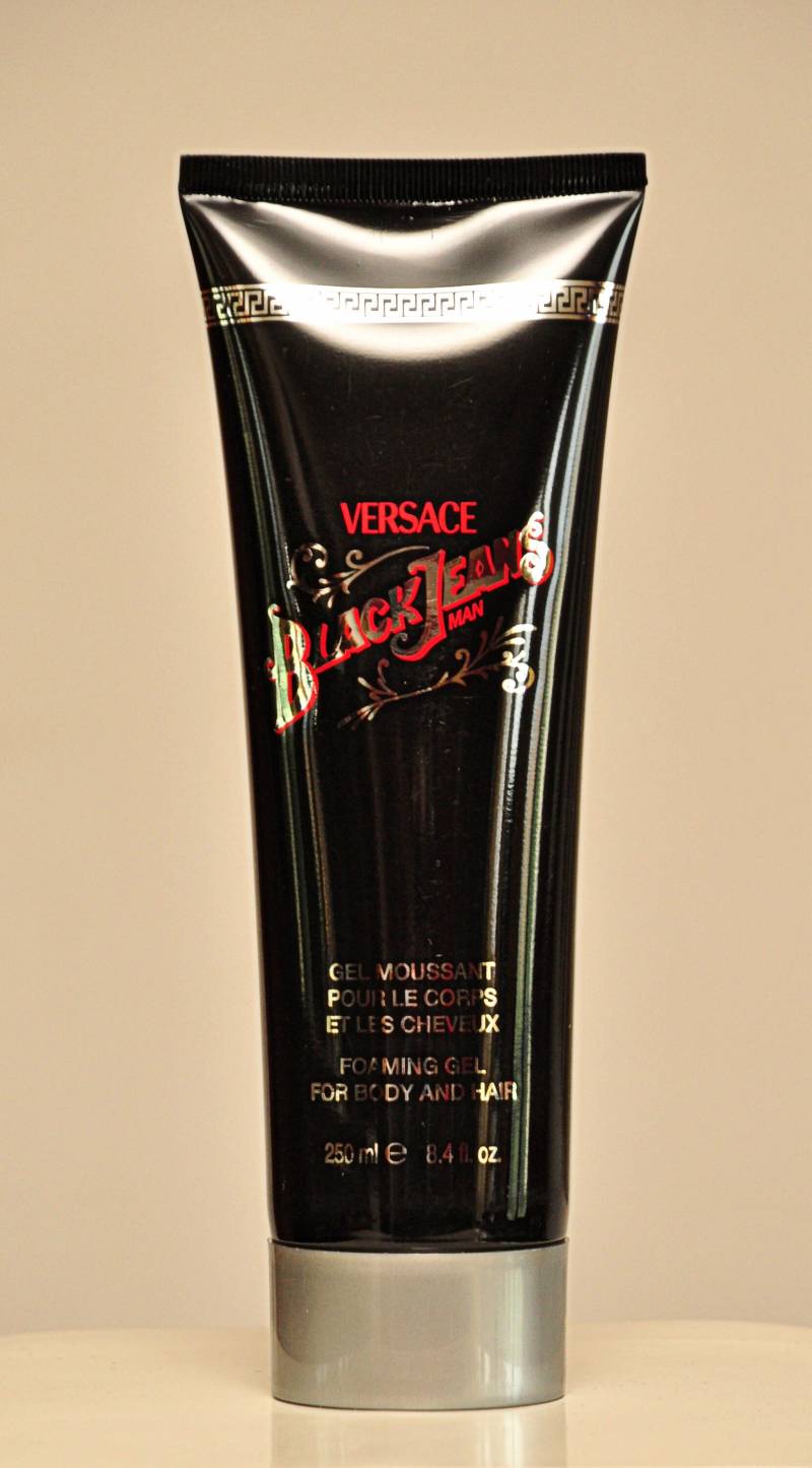 Versace Black Jeans Man Gel Moussant Pour Le Corps Et Les Cheveux 250Ml Raro Jahrgang 1997 von YourVintagePerfume