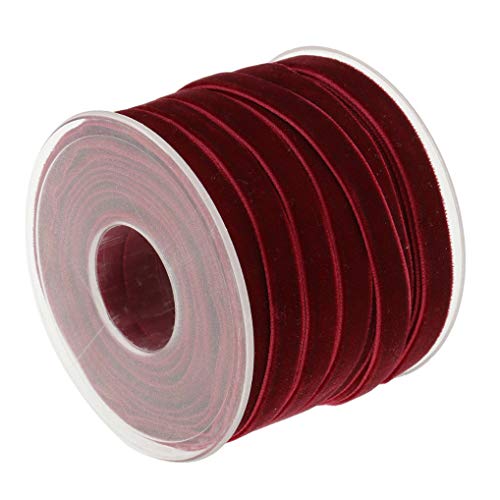 Yourandoll Samt Dekoband SamtBand 10mm x 18.2m Schleifenband Schmuckband Geschenkband DIY Crafts Dekoration (Wine Rot) von Yourandoll