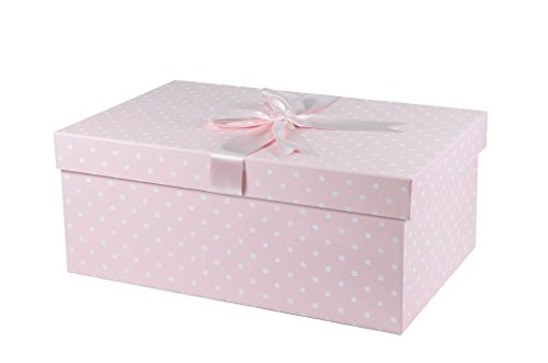 Wedding Dress Box Company Extragroße Brautkleidbox X Large ‘Simple Flowers Rosa’ (75 cm x 50 cm x 30 cm) Pink. von Yours To Keep